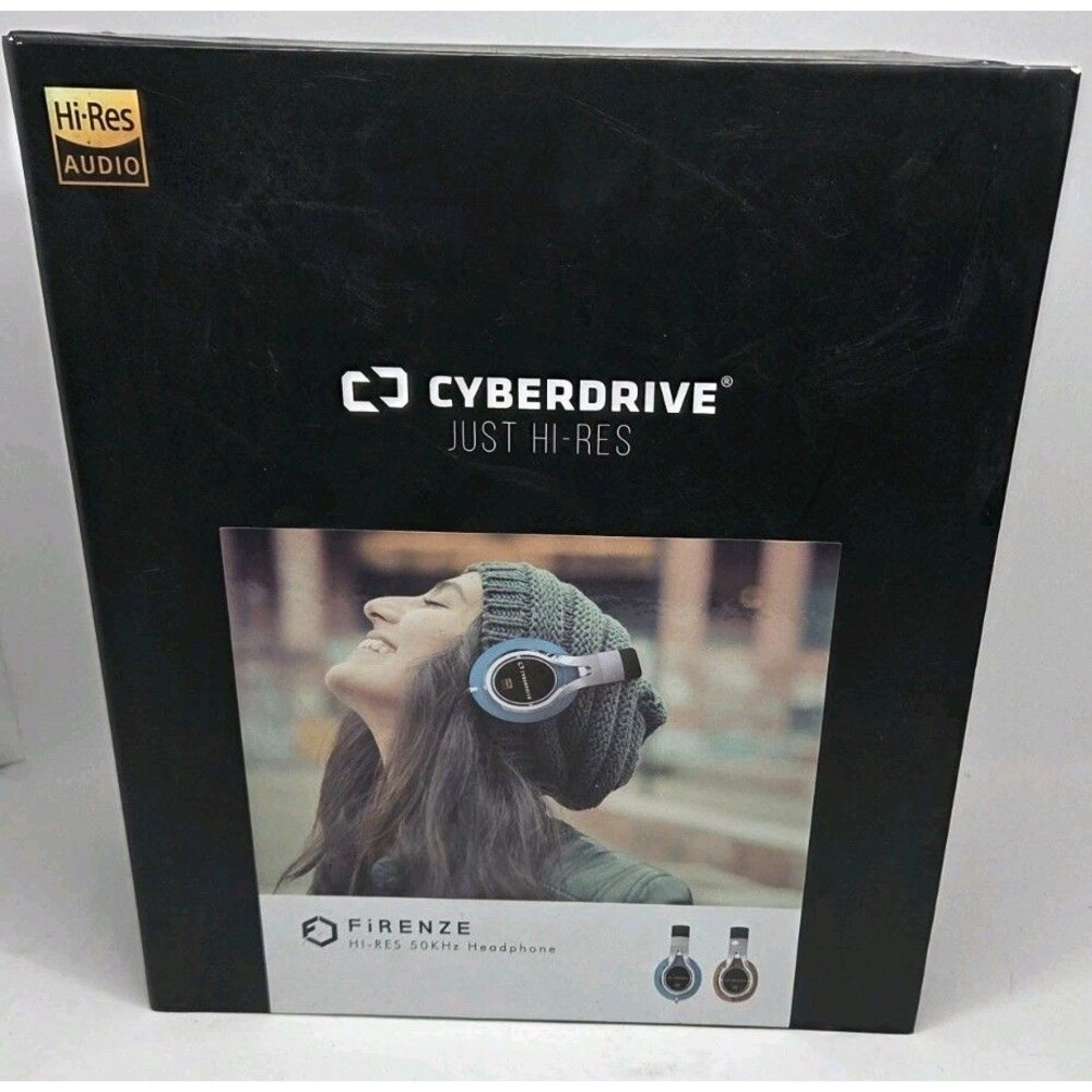 Cyberdrive Hi-Res Hybrid Dual Driver Over-Ear Headphones Blue Open Box Complete